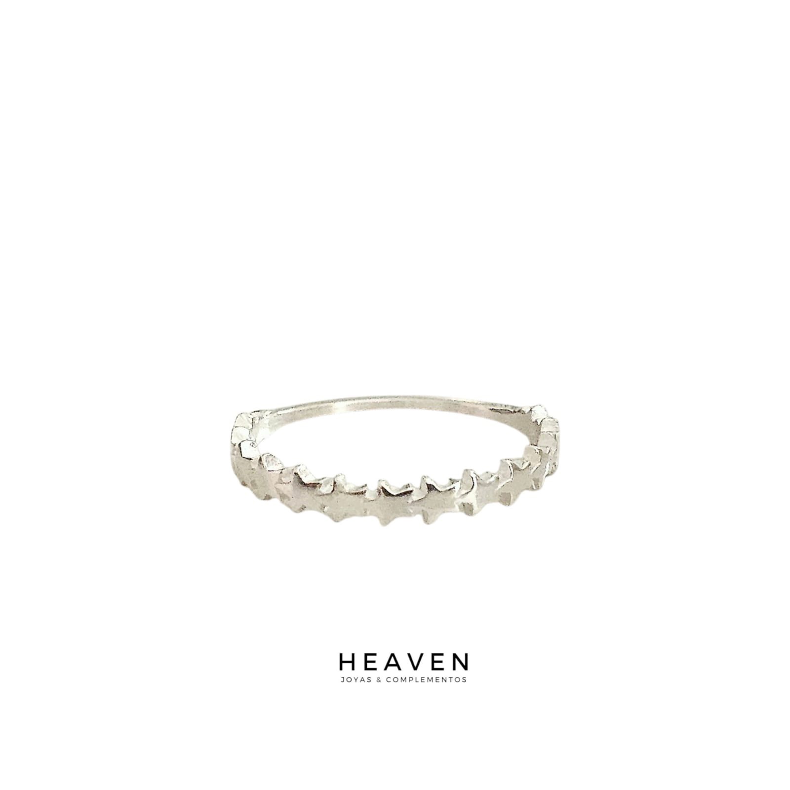 Anillo en plata. Estrellas