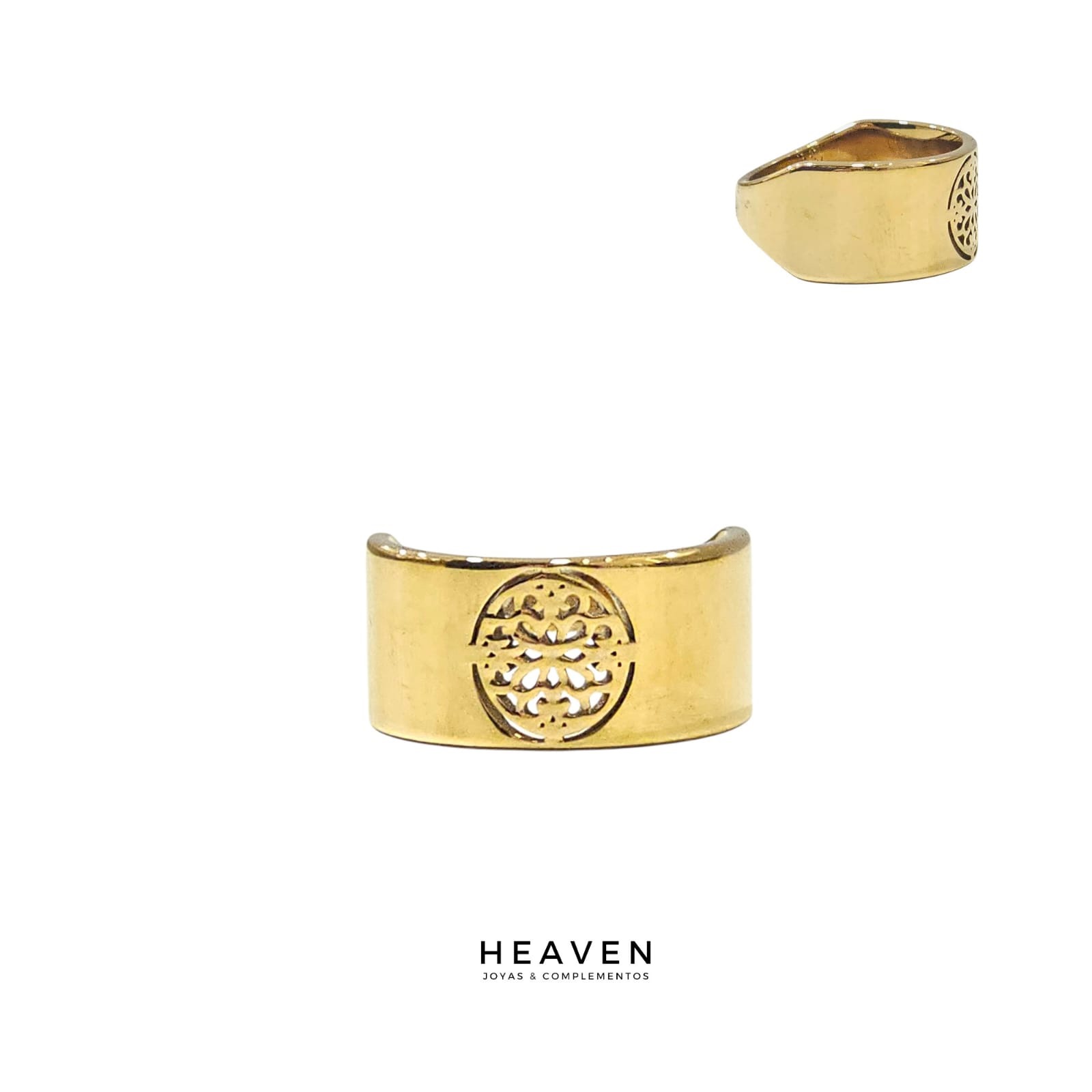 Anillo en acero. Diseño calado