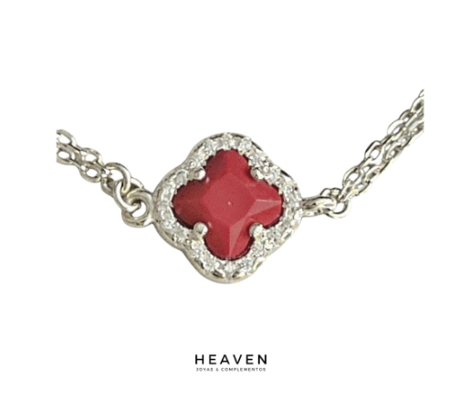 Pulsera doble en plata.
