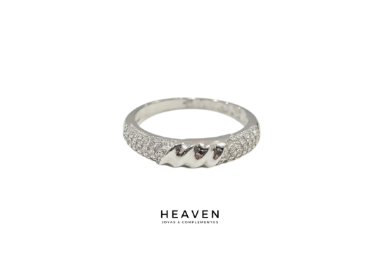 Anillo en plata rodinada