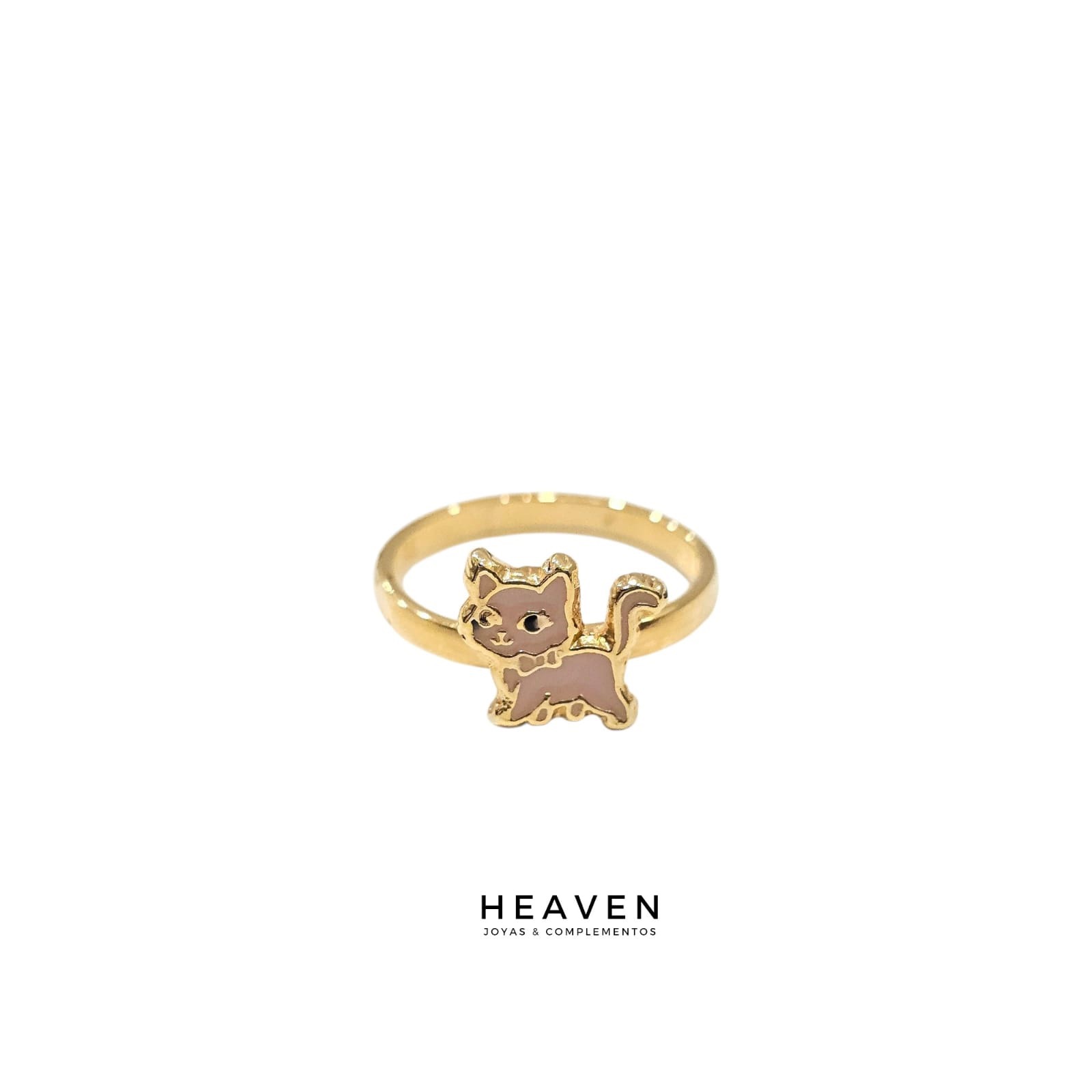 Anillo infantil en enchapado en oro. Esmaltado