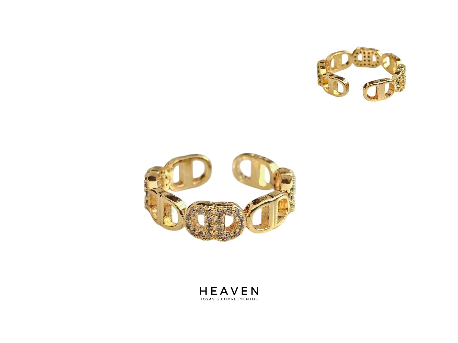 Anillo en enchapado en oro.
