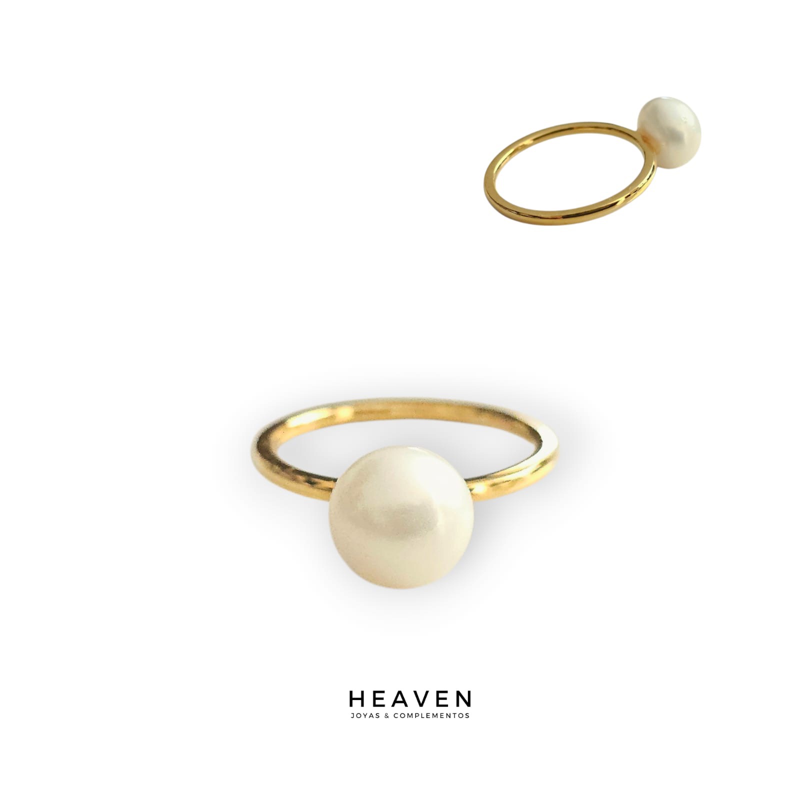 Anillo en acero y perla de agua dulce